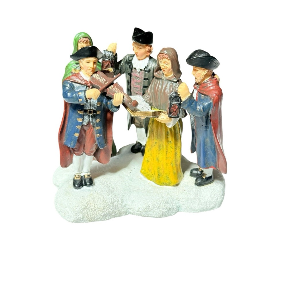 Colonial Williamsburg Carolers Lang & Wise 1998 Figures Historical Village -flaw